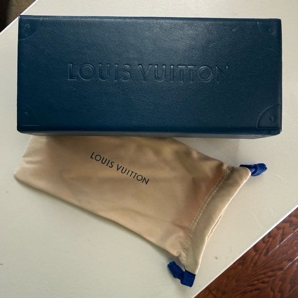 Louis Vuitton Gold and Brown Square Sunglasses